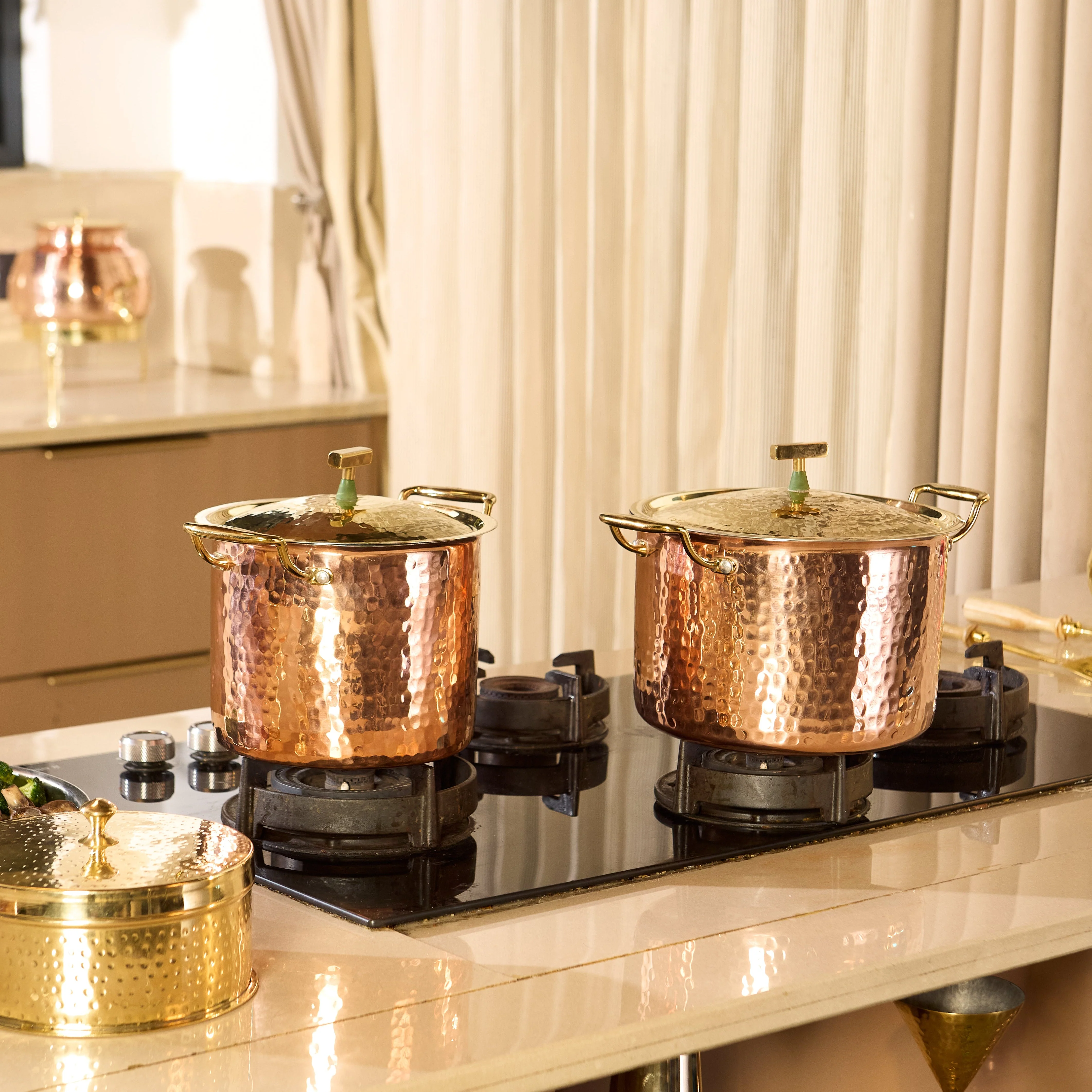 Set of Copper Stockpots (4 Piece Set) - Image 3